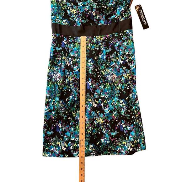 Another Time Dress Women's 10 Multicolor Floral Cotton Lined Round Neck Back Zip - Picture 6 of 7